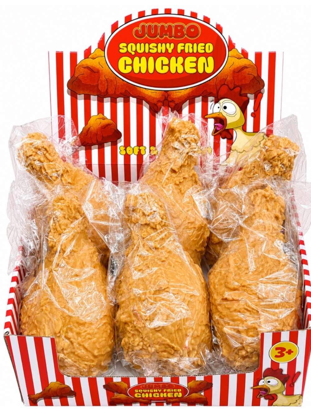 Jumbo Fried Chicken Drumstick Squishies - 5 Inch Ultra-Soft Slow Rising Jumbo Sq